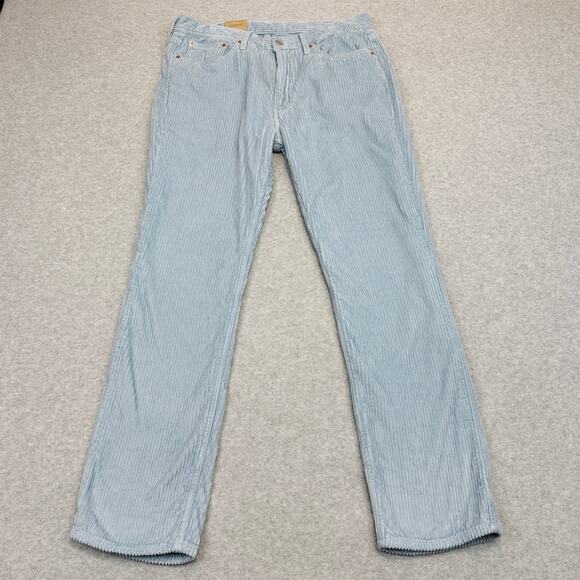 Levi's 514 Straight Fit Pants Mens Size 36 x 32 Blue Corduroy Regular Fit Cotton - Picture 1 of 13